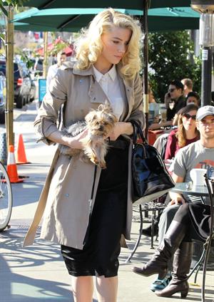 Amber Heard out in Beverly Hills on December 16, 2011