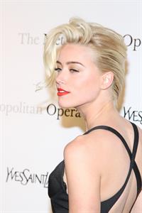 Amber Heard attending the Metropolitan Opera Gala premiere of Manon in New York on March 26, 2012 