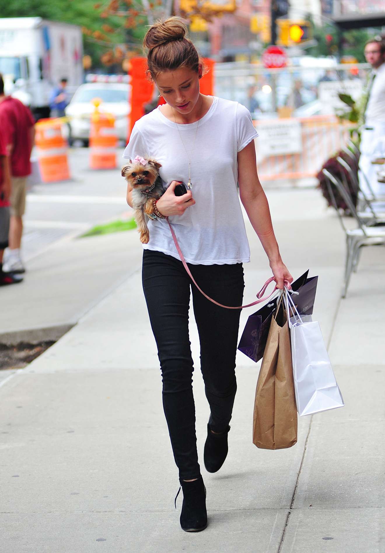 Amber Heard out and about in New York 10/28/12