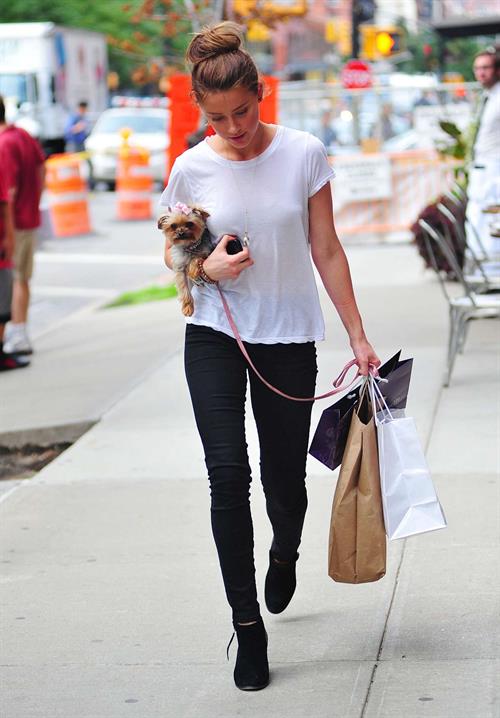 Amber Heard out and about in New York 10/28/12