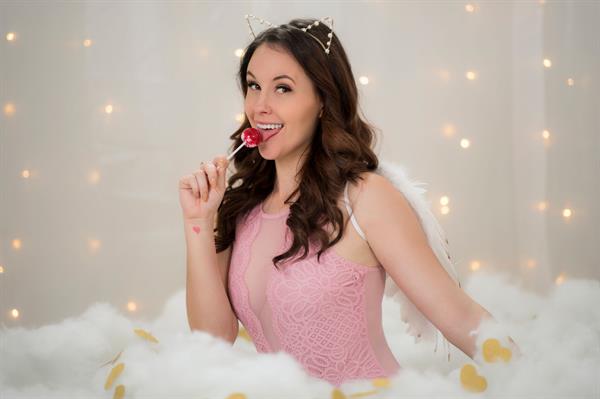 Meg Turney in her Valentine's Day outfit