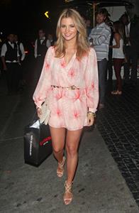 Amber Lancaster outside the Chateau Marmont in West Hollywood on July 21, 2012