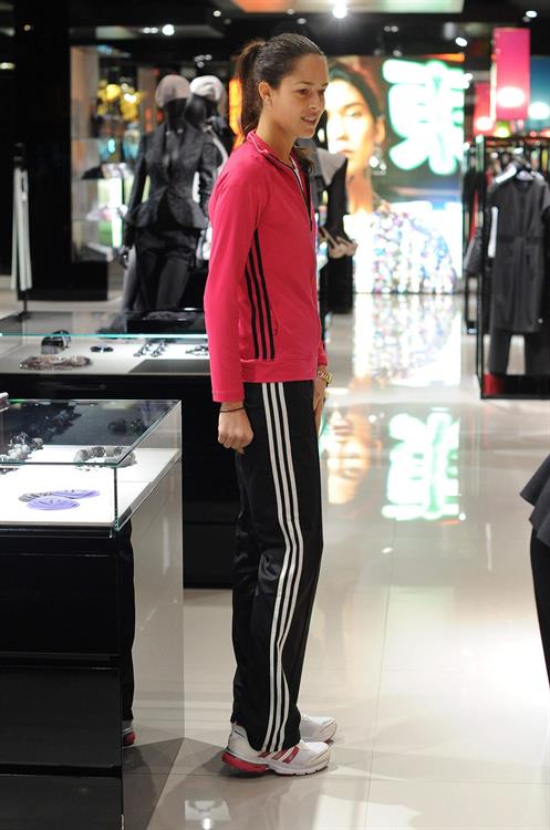 Ana Ivanovic shopping at Armani Boutique in Milan on December 2, 2012 