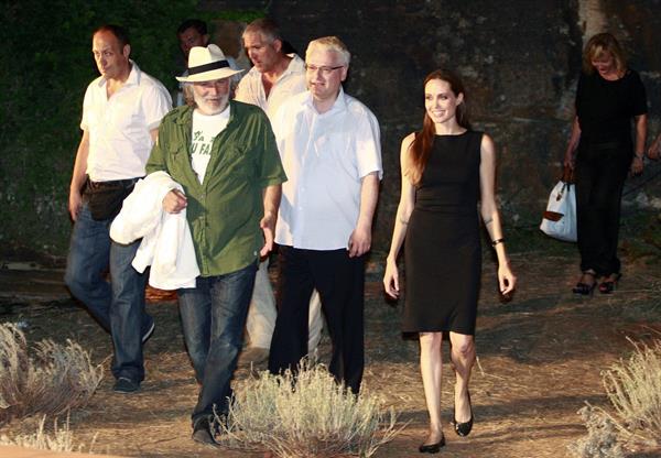 Angelina Jolie Adriatic Island of Brijuni Croatia on August 19, 2011 