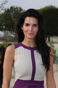 Angie Harmon Elie Saab fashion show at Paris Fashion Week  Sep. 30, 2013 