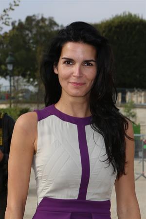 Angie Harmon Elie Saab fashion show at Paris Fashion Week  Sep. 30, 2013 
