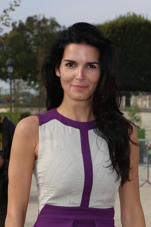 Angie Harmon Elie Saab fashion show at Paris Fashion Week  Sep. 30, 2013 