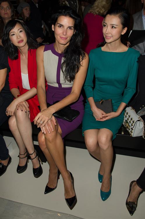 Angie Harmon Elie Saab fashion show at Paris Fashion Week  Sep. 30, 2013 