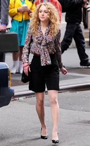 AnnaSophia Robb on the set of The Carrie Diaries in New York City on March 24, 2012