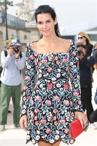Angie Harmon Valentino fashion show at Paris Fashion Week on Oct. 1, 2013 