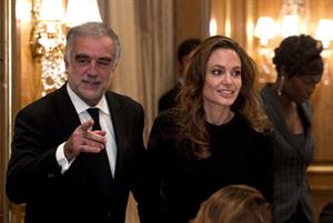 Angelina Jolie Press Workshop of the ICC in Berlin on February 13, 2012