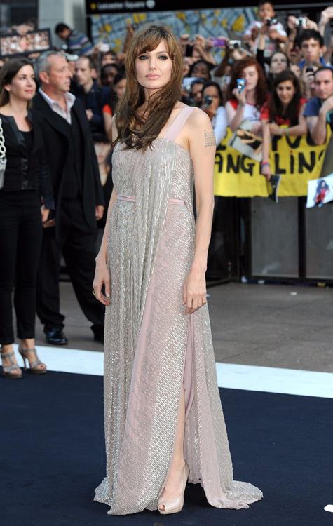 Angelina Jolie Salt Premiere in London on August 16, 2010 