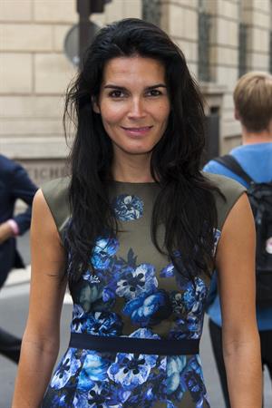 Angie Harmon Giambattista Valli fashion show at Paris Fashion Week on Sept 30, 2013 