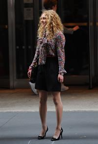 AnnaSophia Robb on the set of The Carrie Diaries in New York City on March 24, 2012