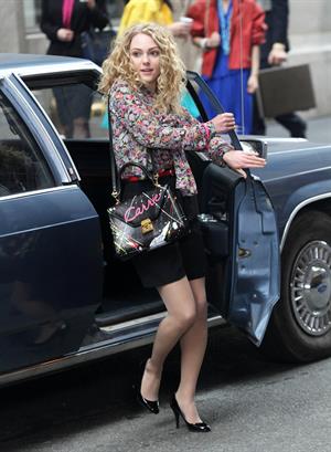 AnnaSophia Robb on the set of The Carrie Diaries in New York City on March 24, 2012