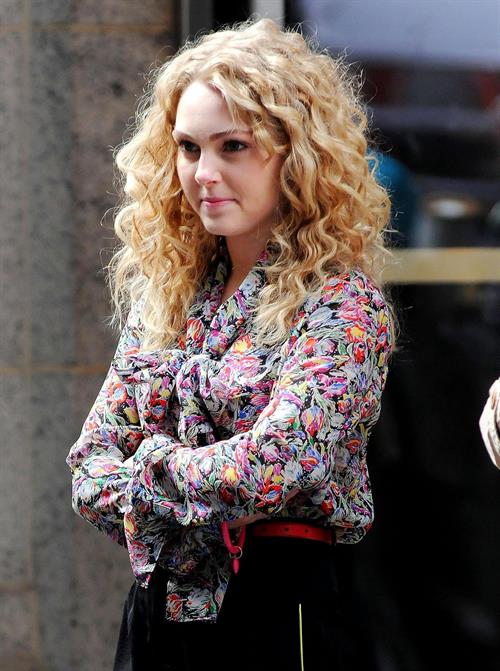 AnnaSophia Robb on the set of The Carrie Diaries in New York City on March 24, 2012