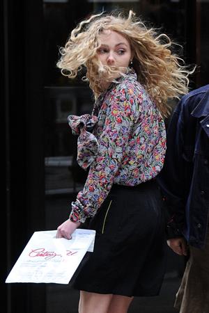 AnnaSophia Robb on the set of The Carrie Diaries in New York City on March 24, 2012