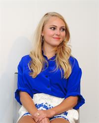 AnnaSophia Robb Twitter Interview at Spring 2013 Mercedes-Benz Fashion Week, September 7, 2012 