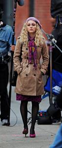 AnnaSophia Robb set of The Carrie Diaries in NYC 10/26/12 