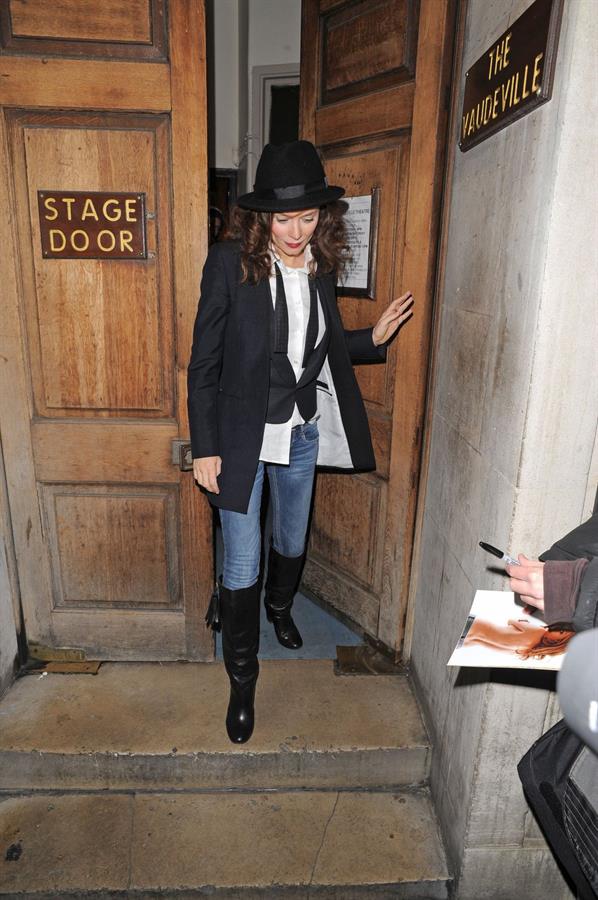 Anna Friel Leaving Vaudeville Theatre,London - October 27, 2012