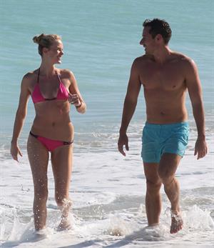 Anne Vyalitsyna bikini candids in Miami 11/23/12 