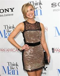 Arielle Kebbel attends the Think Like a Man premiere in Los Angeles on Feb 9, 2012