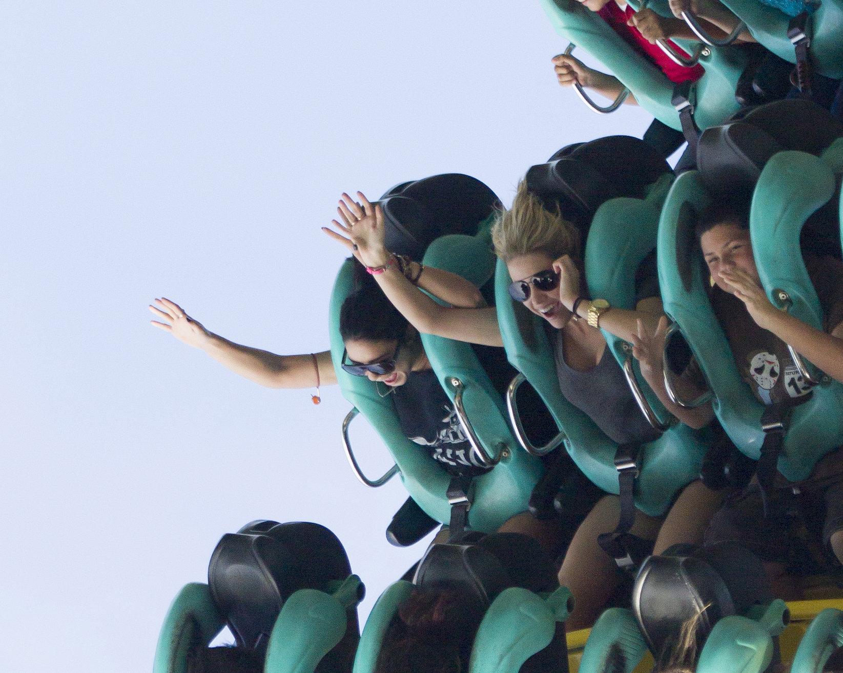 Ashley Benson and Vanessa Hudgens at Busch Gardens in Tampa Bay on March 3, 2012