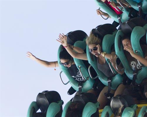 Ashley Benson and Vanessa Hudgens at Busch Gardens in Tampa Bay on March 3, 2012
