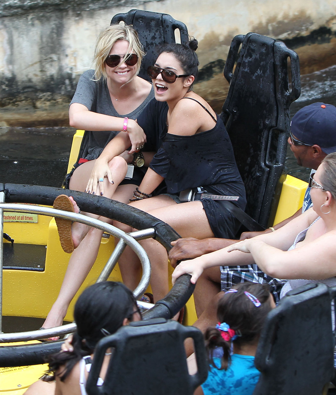 Ashley Benson and Vanessa Hudgens at Busch Gardens in Tampa Bay on March 3, 2012