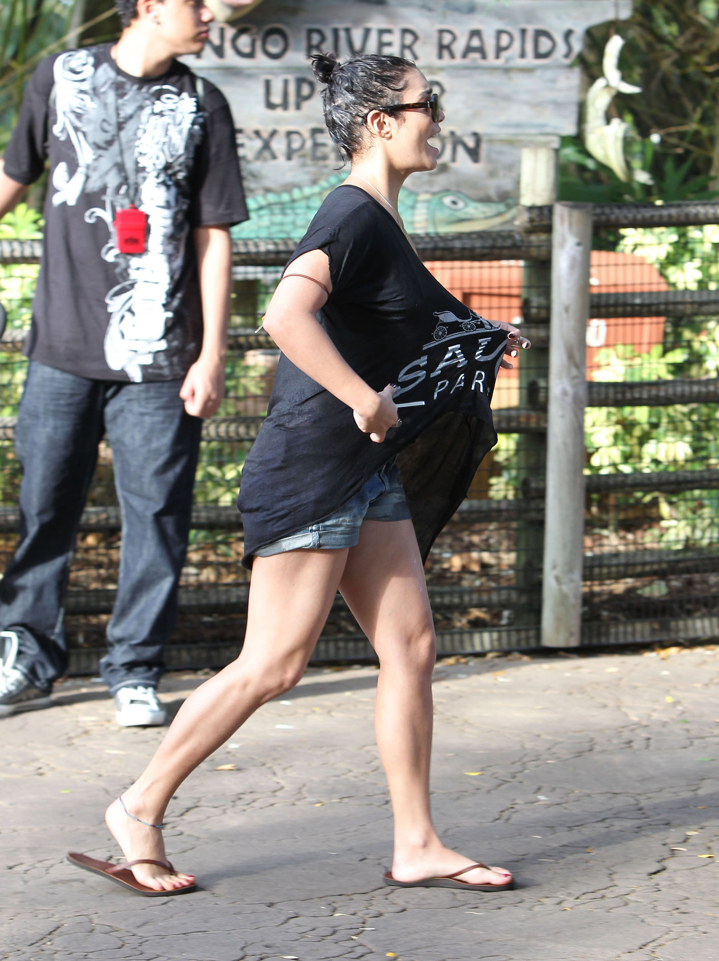 Ashley Benson and Vanessa Hudgens at Busch Gardens in Tampa Bay on March 3, 2012