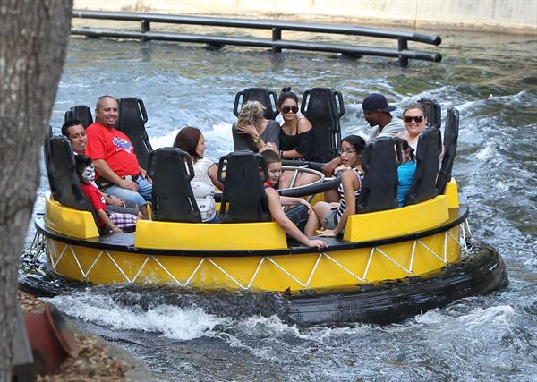 Ashley Benson and Vanessa Hudgens at Busch Gardens in Tampa Bay on March 3, 2012