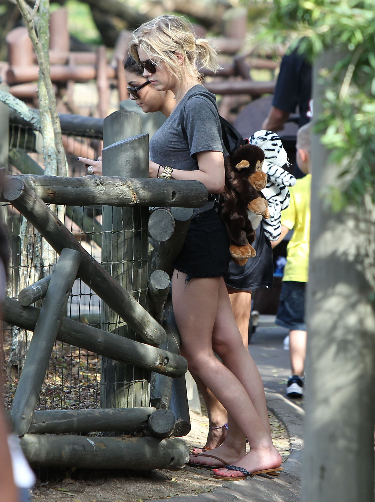Ashley Benson and Vanessa Hudgens at Busch Gardens in Tampa Bay on March 3, 2012