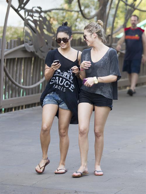 Ashley Benson and Vanessa Hudgens at Busch Gardens in Tampa Bay on March 3, 2012