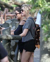 Ashley Benson and Vanessa Hudgens at Busch Gardens in Tampa Bay on March 3, 2012