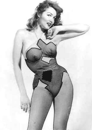 Julie Newmar in lingerie