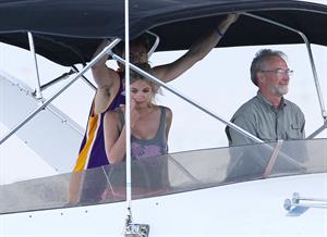 Ashley Benson bikini on a boat in Florida March 11, 2012 