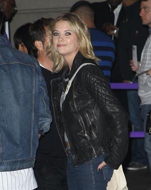 Ashley Benson arriving at the Staples Centre in Los Angeles on February 17, 2012