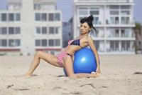 Bai Ling American-flag Bikini On Beach Los Angeles (10/04/12) 