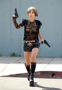 Bai Ling shooting 'Kill Point' in Los Angeles on May 21, 2012