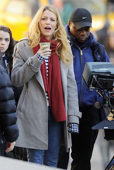 Blake Lively The Set of Gossip Girl in New York - October 11, 2012 