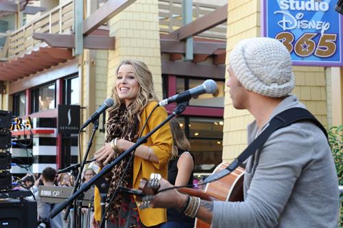 Bridgit Mendler performing at Studio Disney 365 10/23/12 