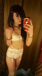 Anonymous in lingerie taking a selfie