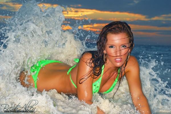 Amanda Olson in a bikini