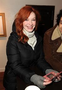 Christina Hendricks Nintendo 3Ds Experience Lounge in Park City on January 23, 2012