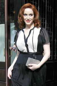Christina Hendricks outside her hotel in New York City on March 22, 2012