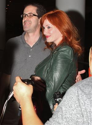 Christina Hendricks - Arriving on a flight at the Toronto International Airport - September 5, 2012