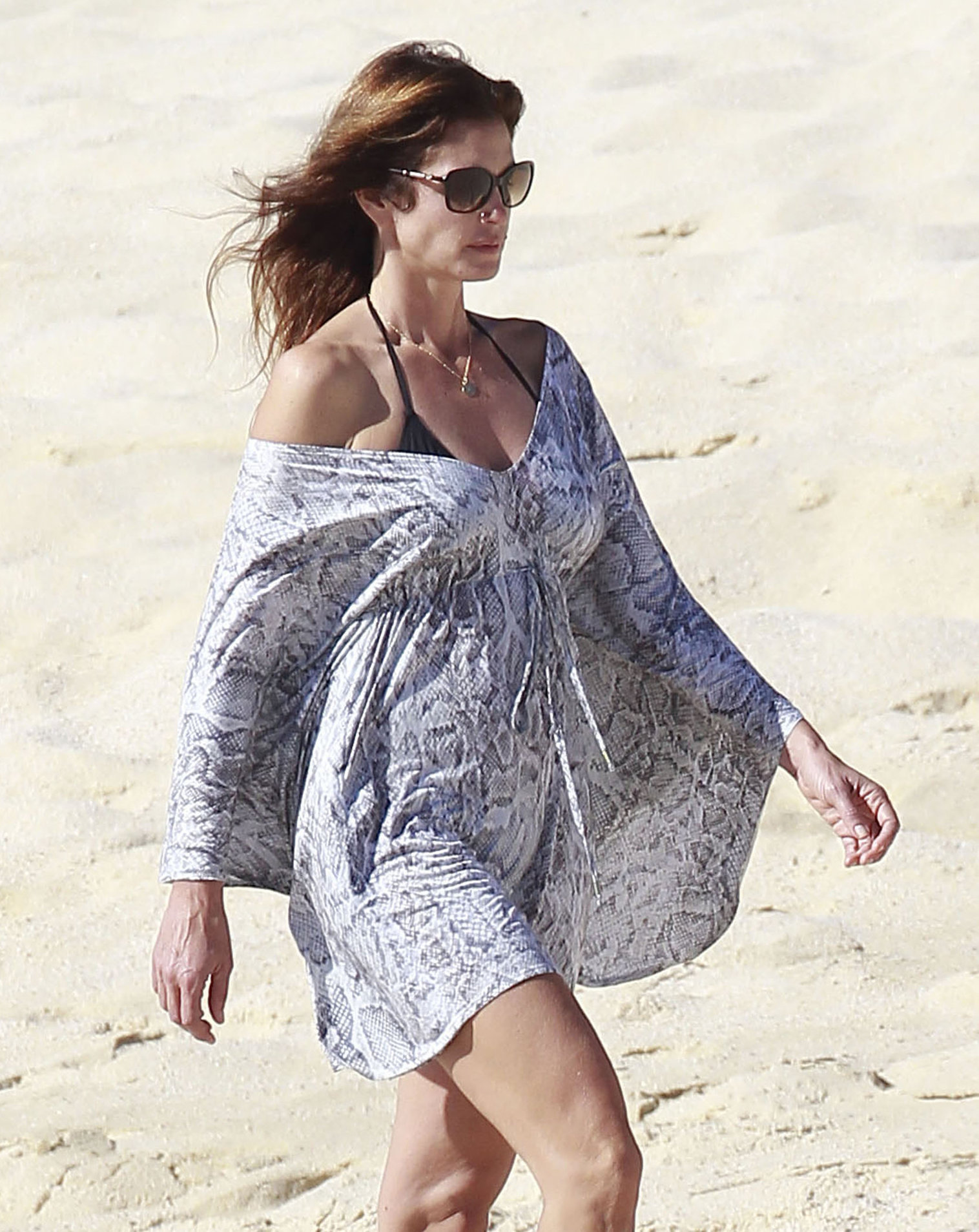 Cindy Crawford On the beach in Cabo, Mexico on January 2, 2013
