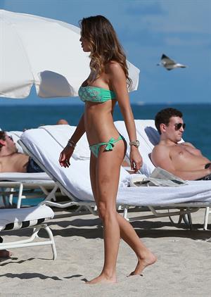 Claudia Galanti bikini candids in Miami Beach 12/6/12 