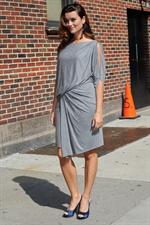 Cote De Pablo outside the Ed Sullivan Theater for Letterman on April 25, 2011 