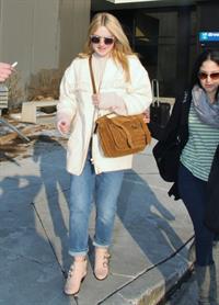 Dakota Fanning arriving in Salt Lake City to attend the Sundance Film Festival 1/21/13 